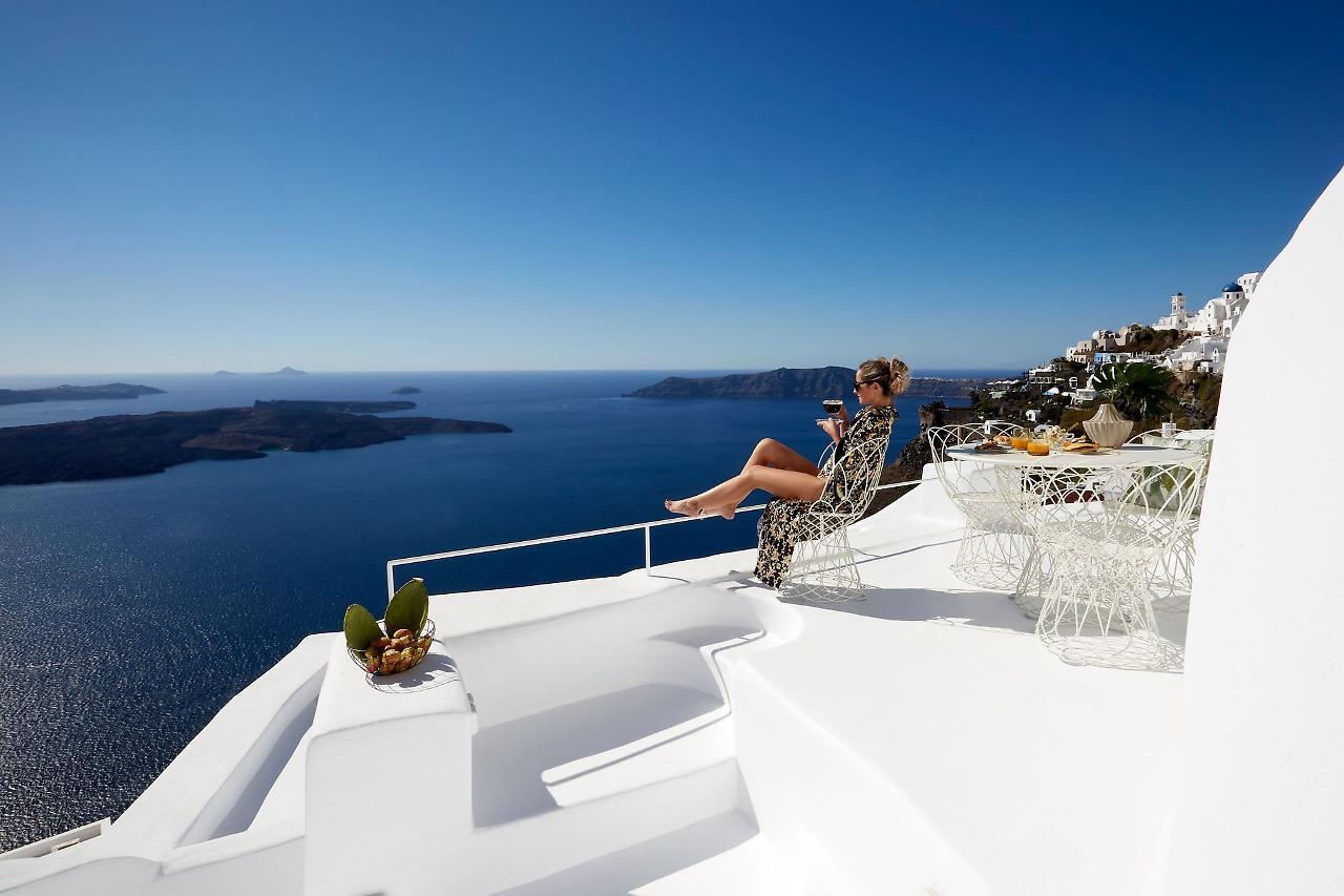 Gitsa Cliff Luxury Villa Imerovigli  Exteriér fotografie